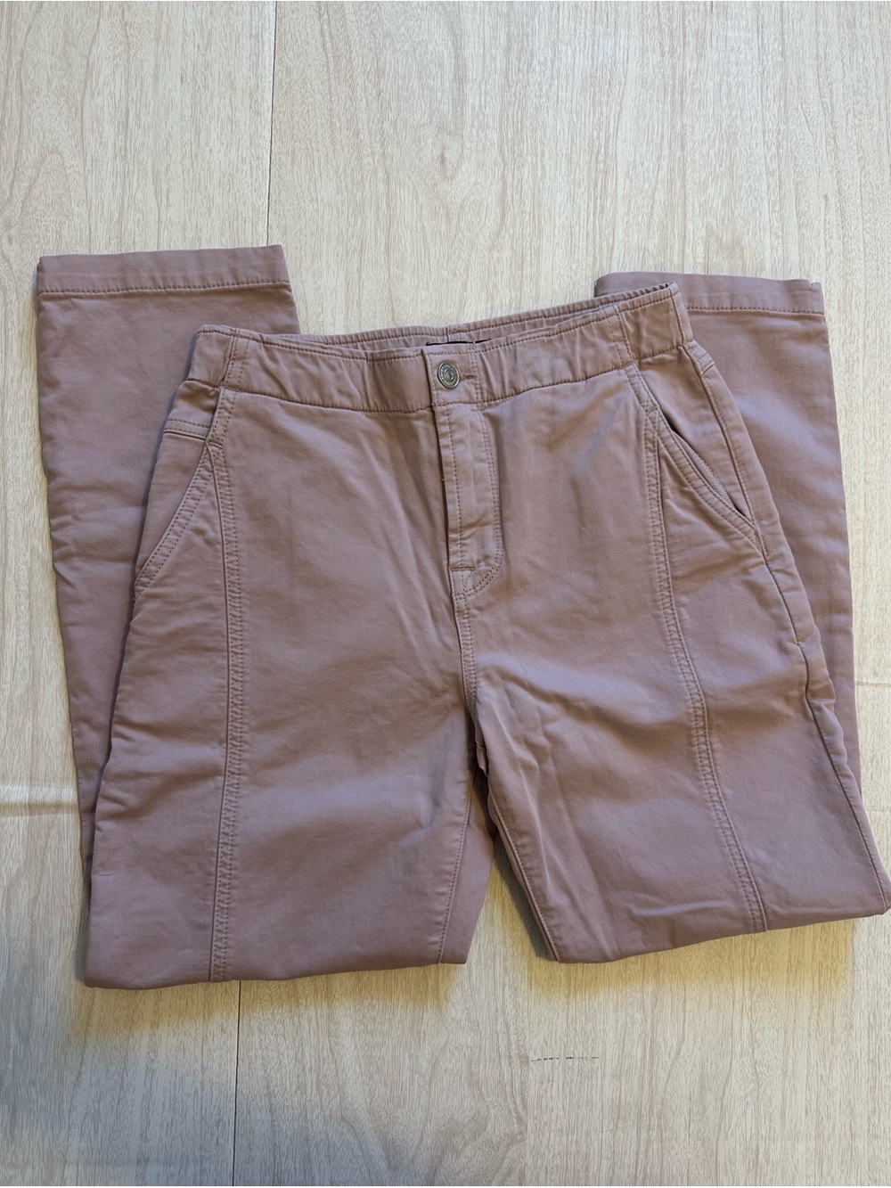 7 For All Mankind Mauve Straight-Leg Chinos